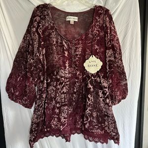 Crushed velvet top